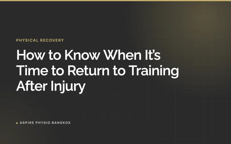 How to Know When It’s Time to Return to Training After Injury