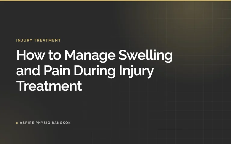 How to Manage Swelling and Pain During Injury Treatment