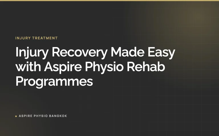 Injury Recovery Made Easy with Aspire Physio Rehab Programmes