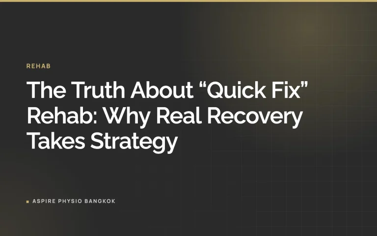 The Truth About “Quick Fix” Rehab: Why Real Recovery Takes Strategy